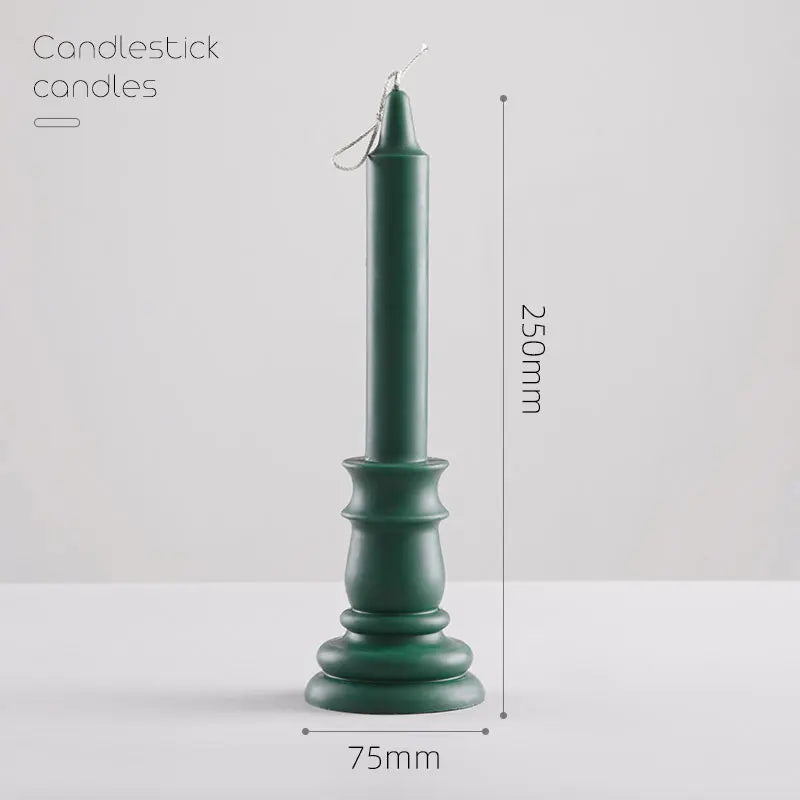 Integrated Mold Retro Creative Long Pole Candle Holder