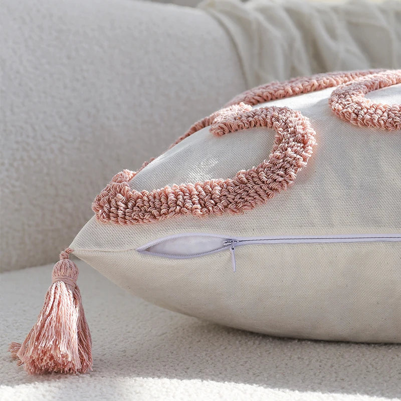 Love Tuft With Tassel Cushion Cover