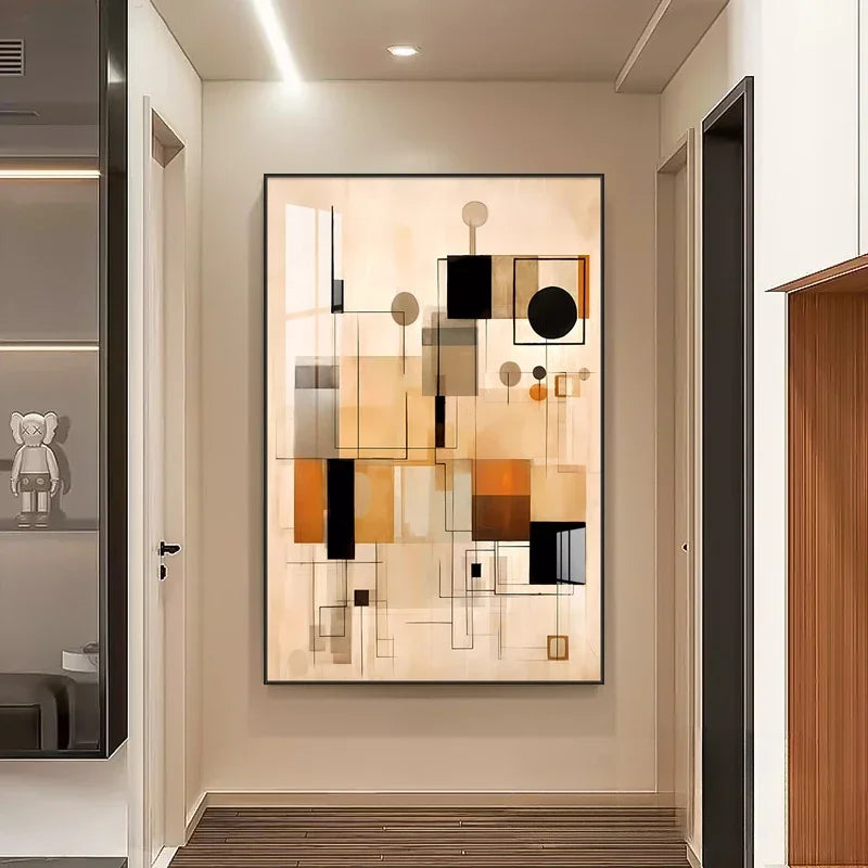 Nordic Abstract Geometric Art Painting