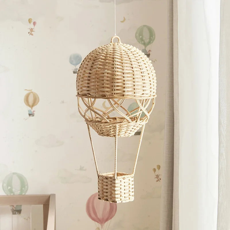 Children's Room Rattan Hot Air Balloon