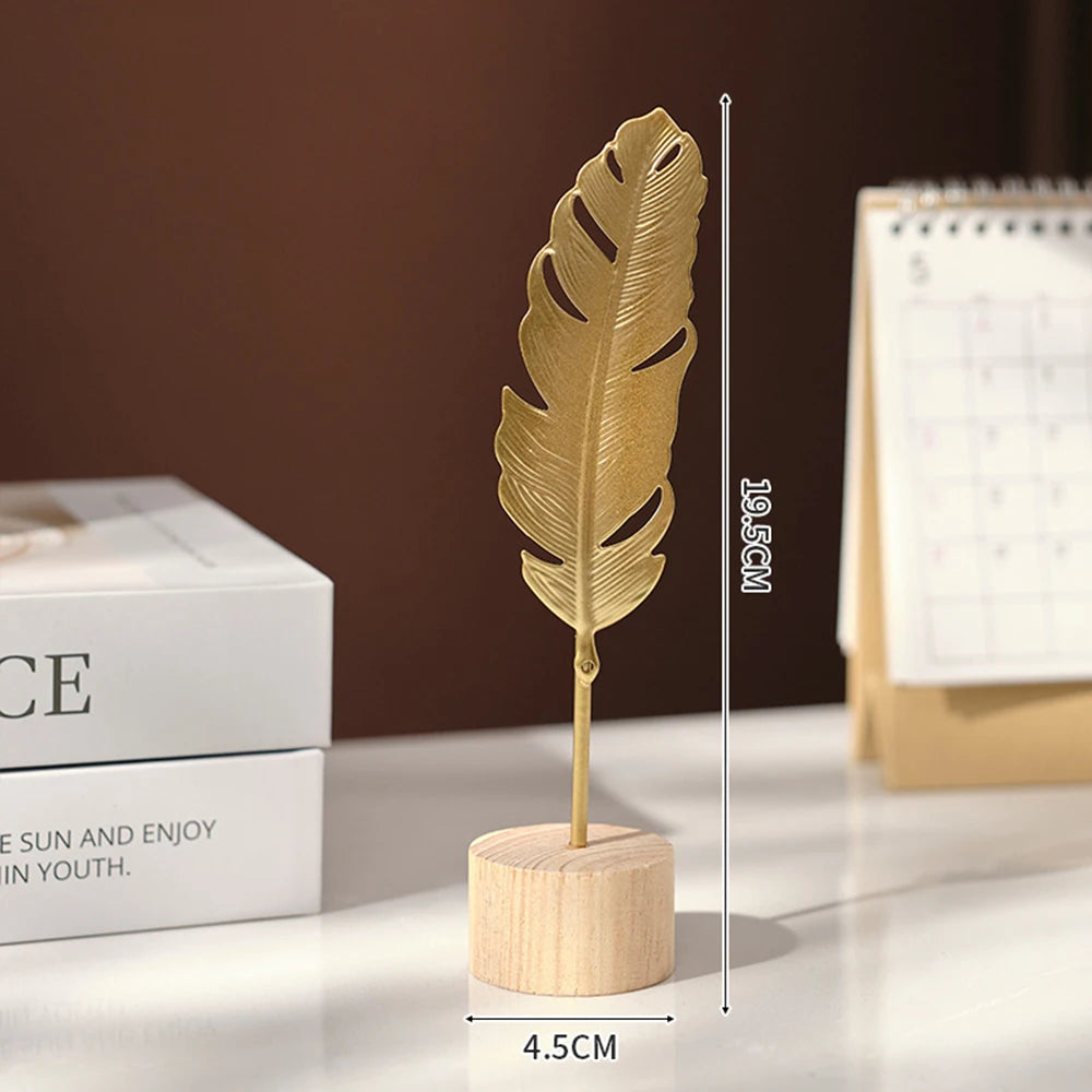 Nordic Gold Crafted Leaves Luxury Home Decor