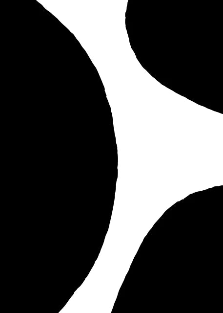 Abstract Modern Minimalist Black and White Art Painting