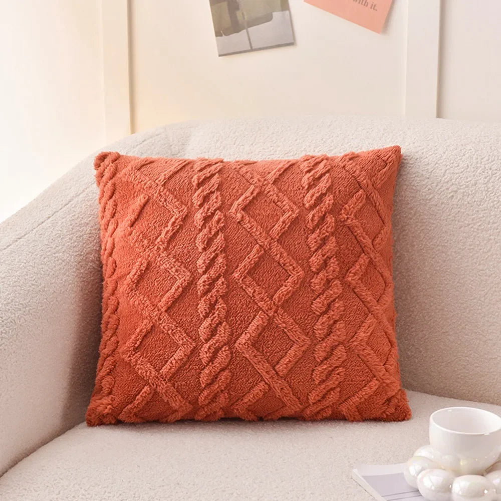 Plain Plush Cushion Cover