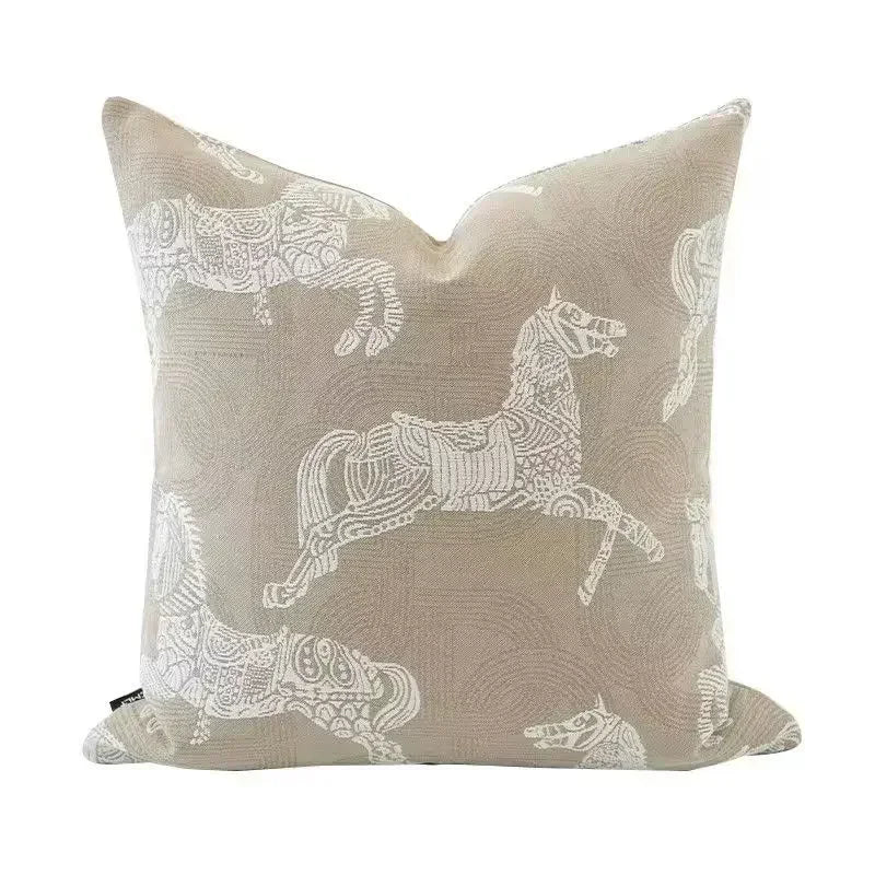 Nordic Oatmeal Light Luxury Cushion Cover Geometric Jacquard Pillow Covers Decorative Modern High-end Pillows Decor Home
