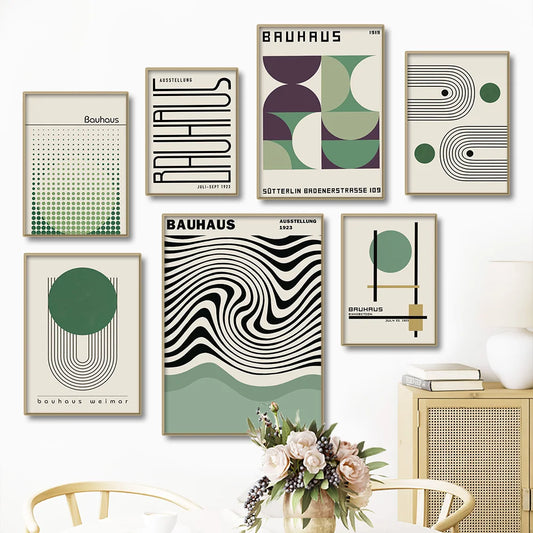 Bauhaus Modern Canvas Wall Art Posters