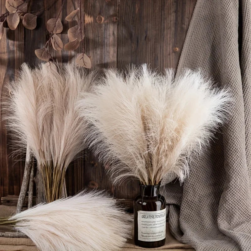 10pcs Boho Rustic Faux Pampas Grass
