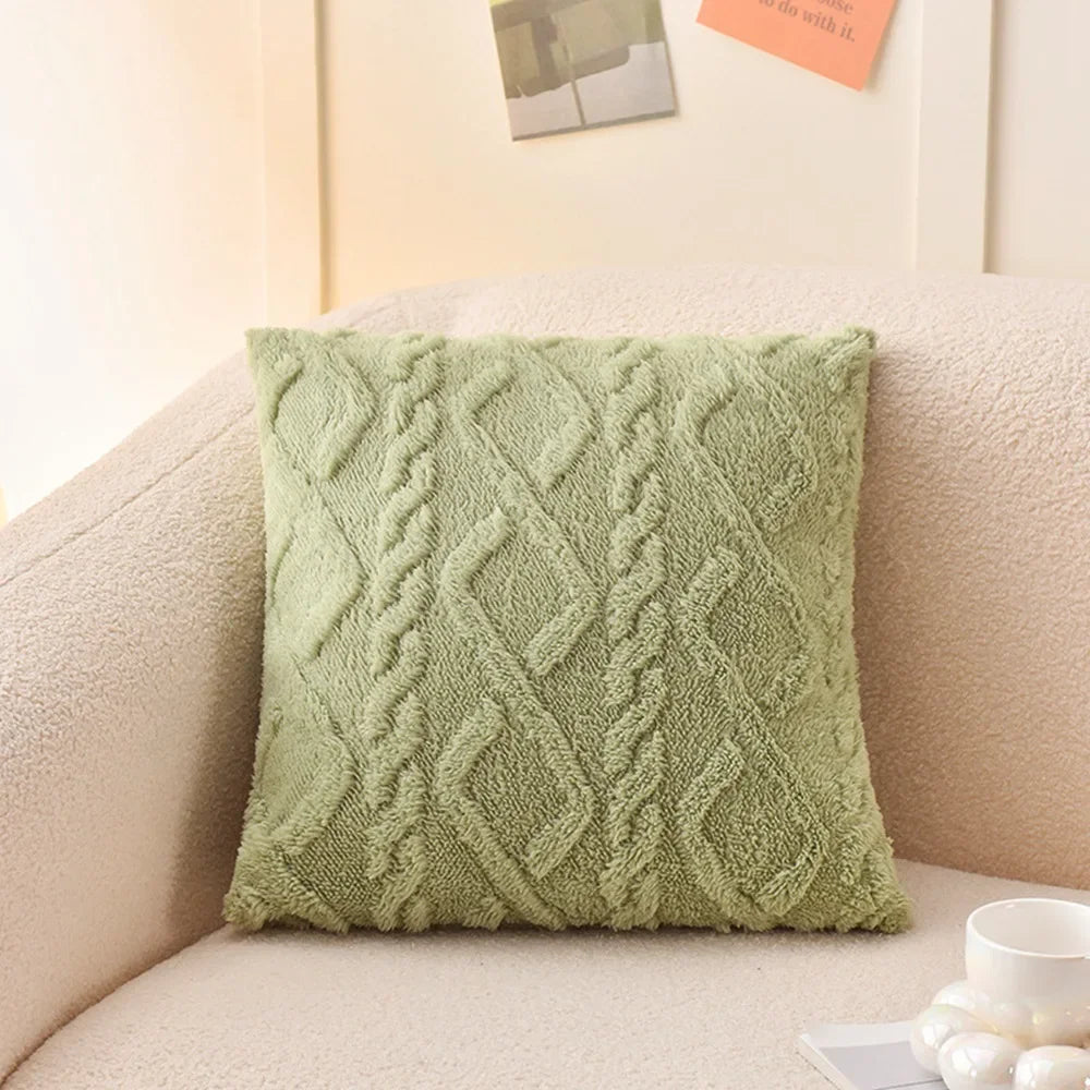 Plain Plush Cushion Cover