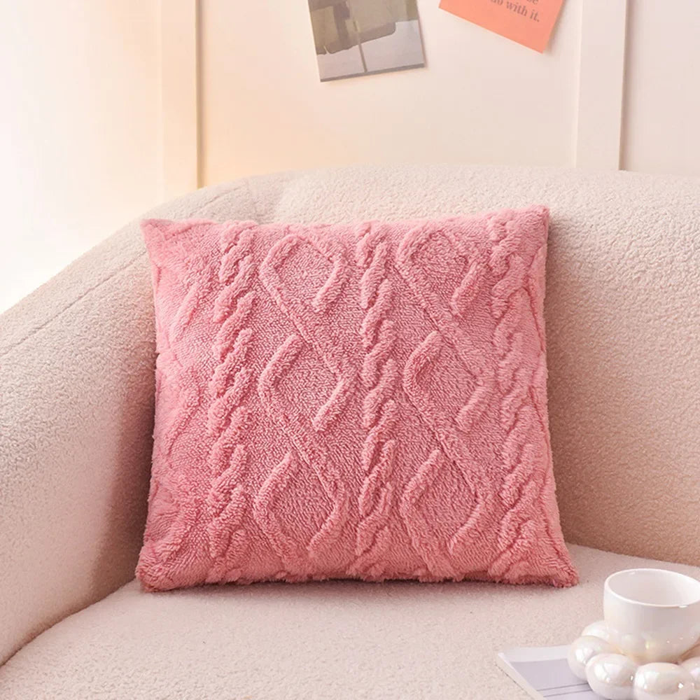 Plain Plush Cushion Cover