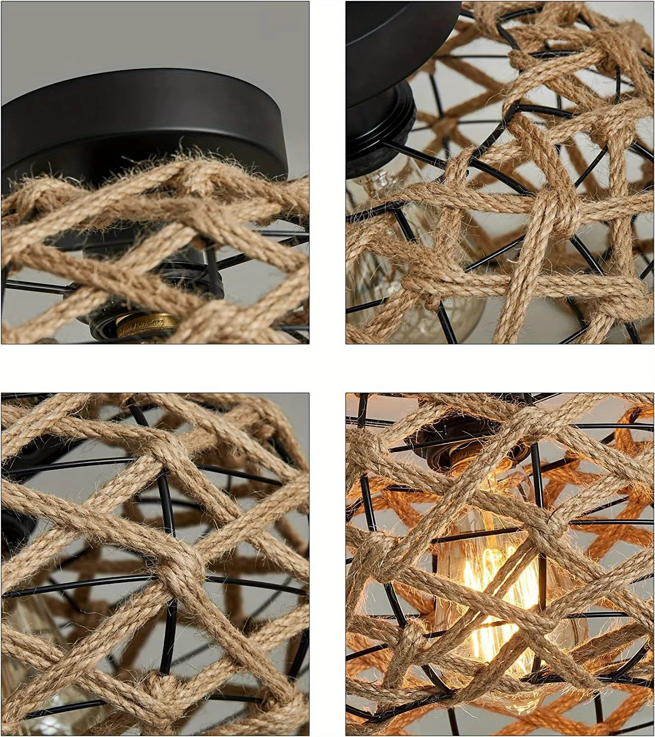 Oho Chic Hemp Rope Ceiling Light