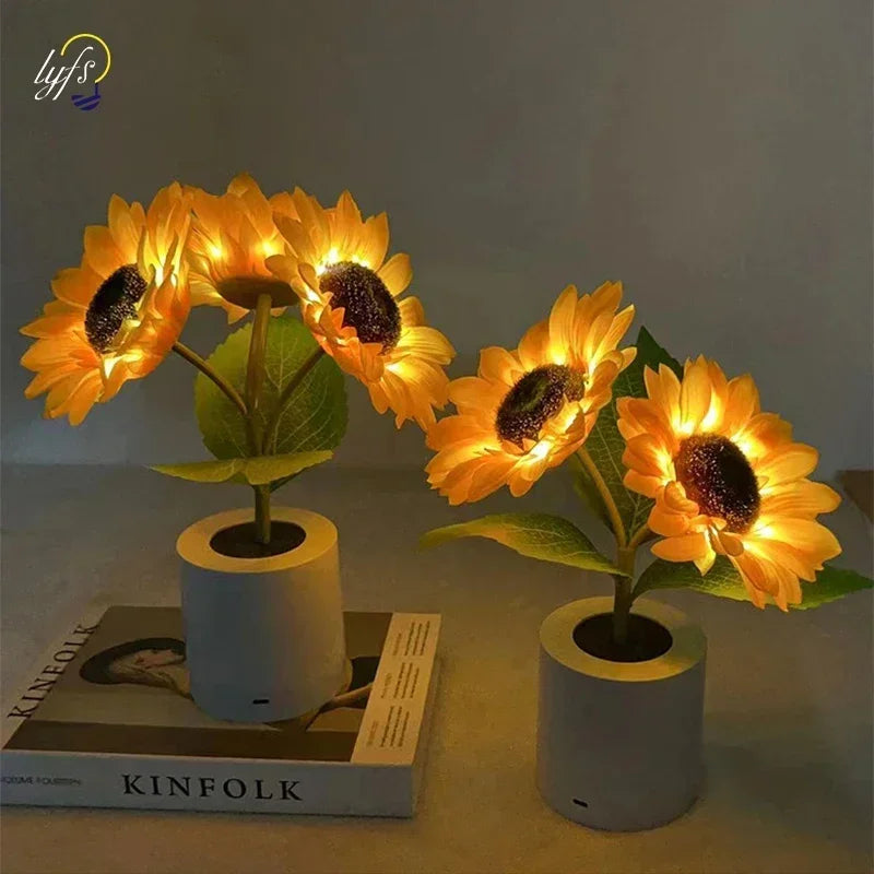 Rechargeable Sunflower LED Night Light