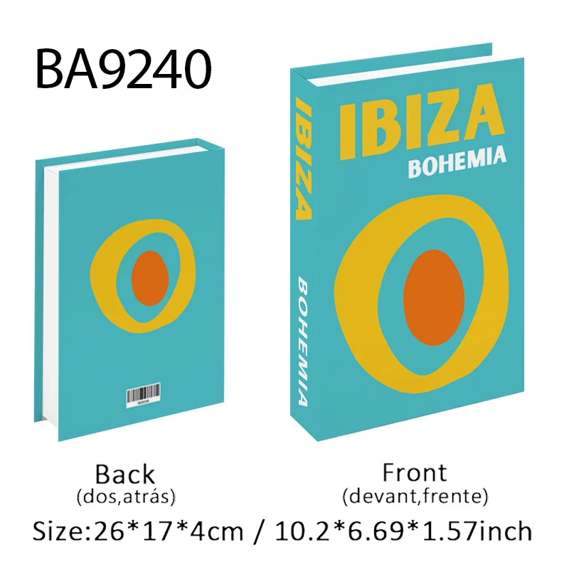 2025 Travel Series Fake Book Storage Box Luxury Decorative Books Ibiza Miami Hawaii Coffee Table Bedroom Interior Home Decor