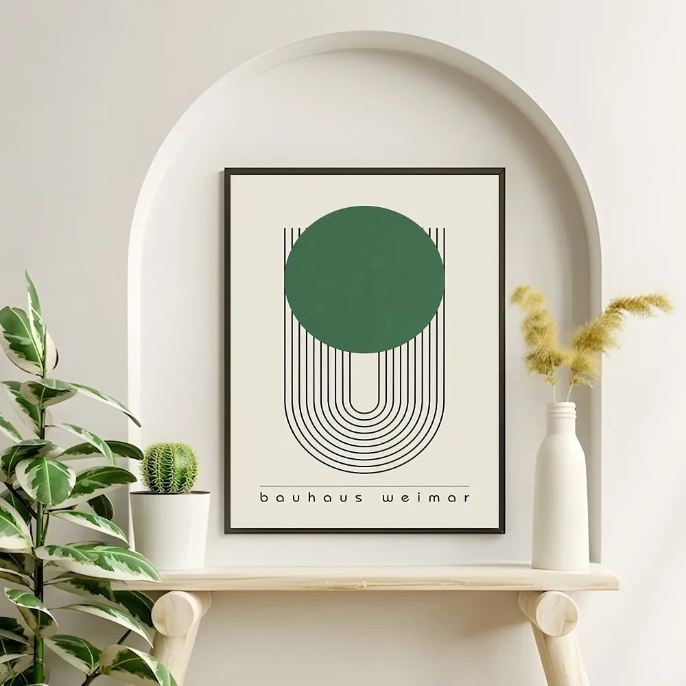 Green Abstract Poster Wall Art Painting