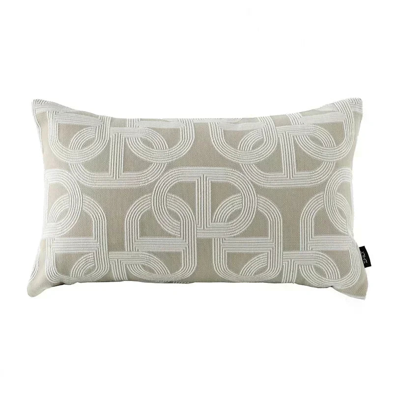 Nordic Oatmeal Light Luxury Cushion Cover Geometric Jacquard Pillow Covers Decorative Modern High-end  Pillows Decor Home