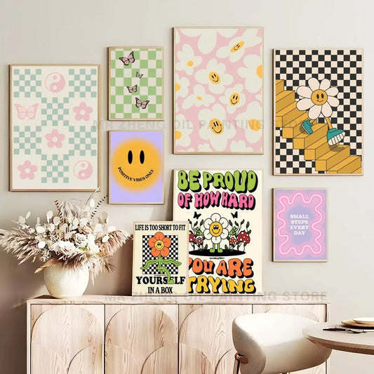 Colourful Danish Pastel Canvas Poster