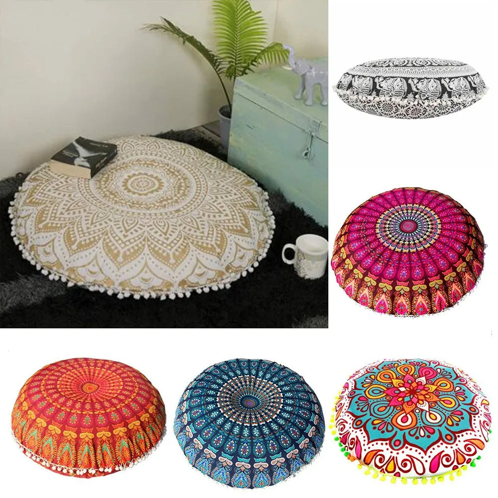Round Pattern Printed Pillowcase Bohemian Cushion Cover