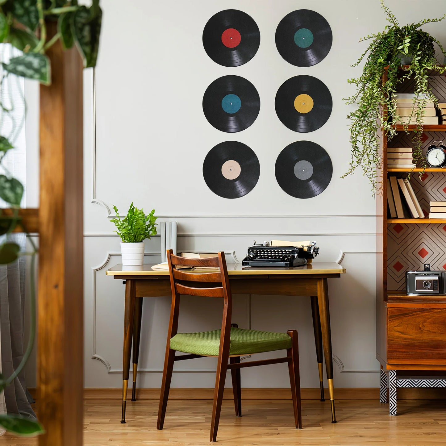 8Pcs Vinyl Record Wall Stickers Decors