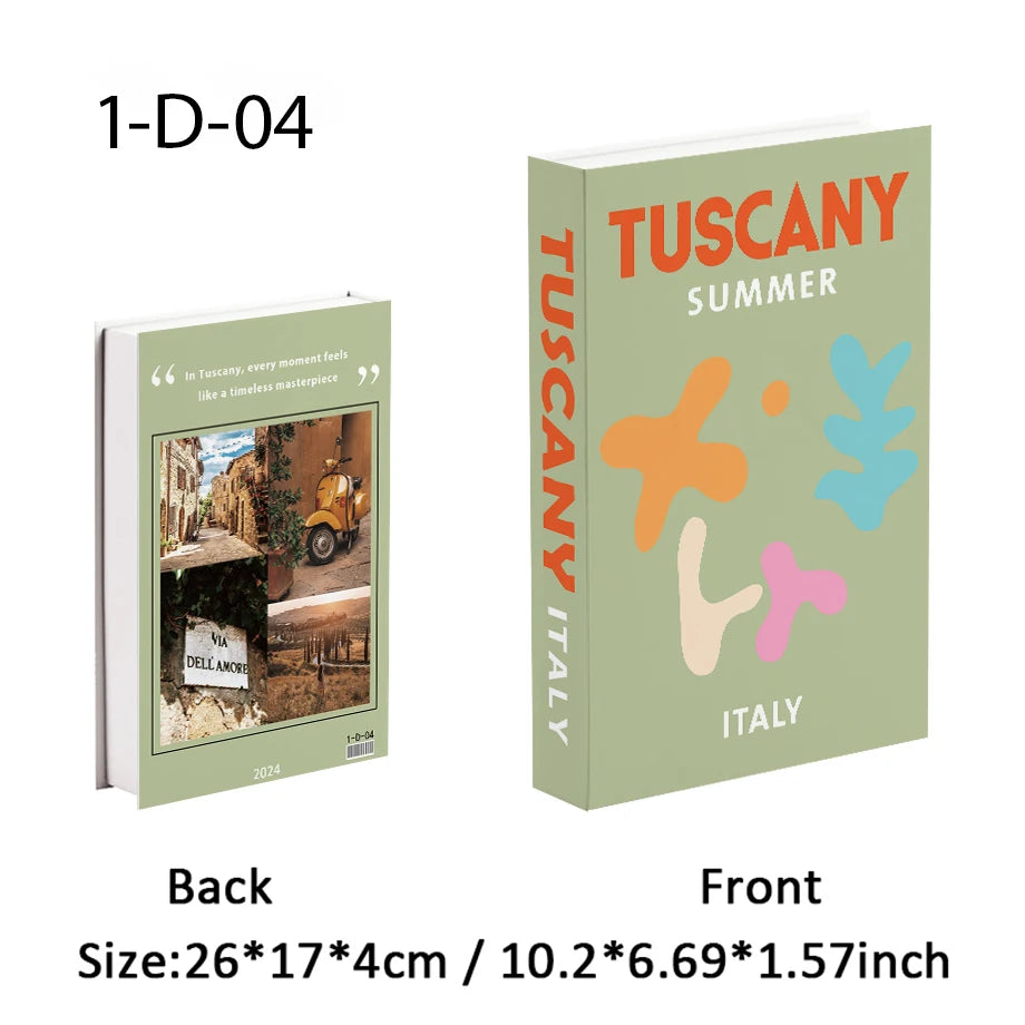 2025 Travel Series Fake Book Storage Box Luxury Decorative Books Ibiza Miami Hawaii Coffee Table Bedroom Interior Home Decor