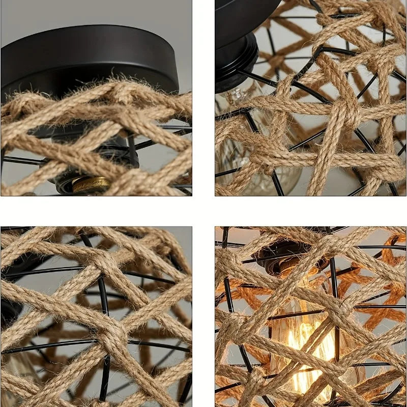 Oho Chic Hemp Rope Ceiling Light