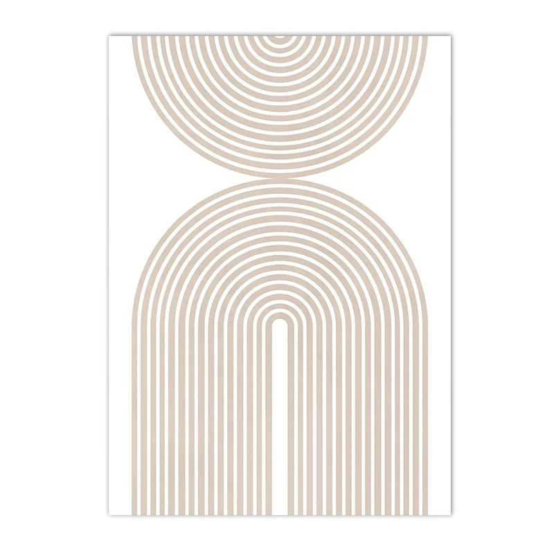 Beige Boho Geometry- 3pc Wall Art Set