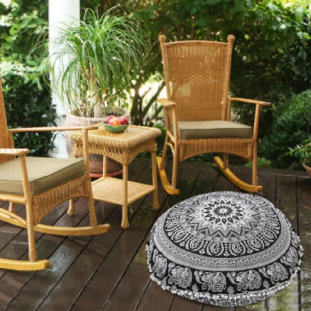 Round Pattern Printed Pillowcase Bohemian Cushion Cover