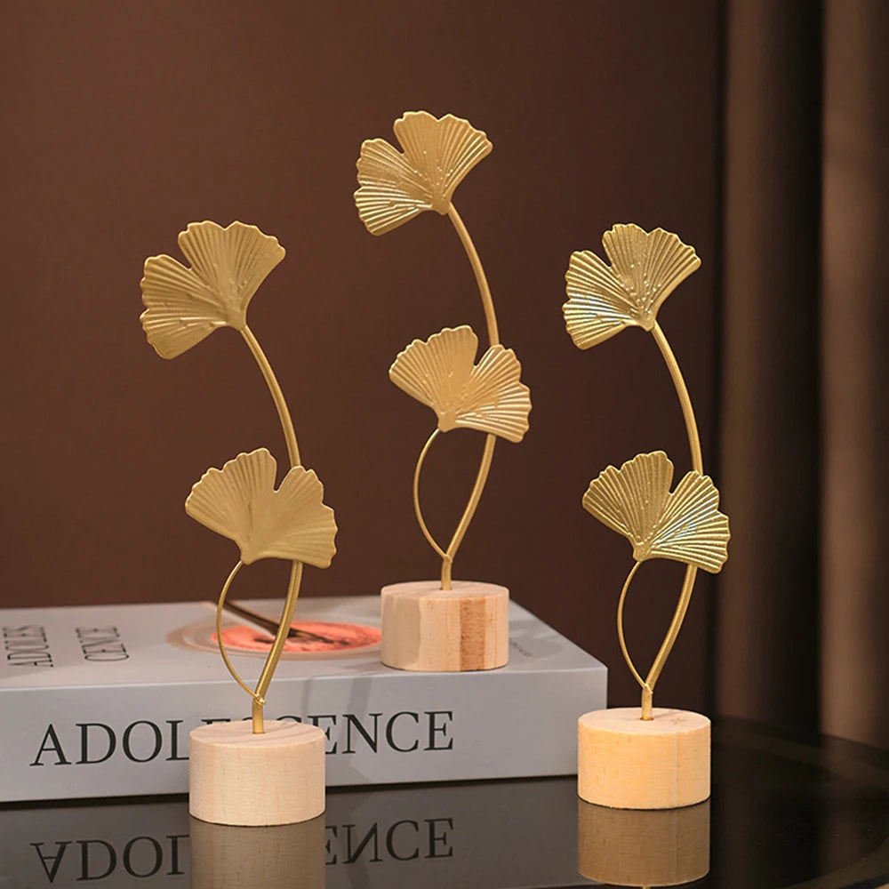 Nordic Gold Crafted Leaves Luxury Home Decor