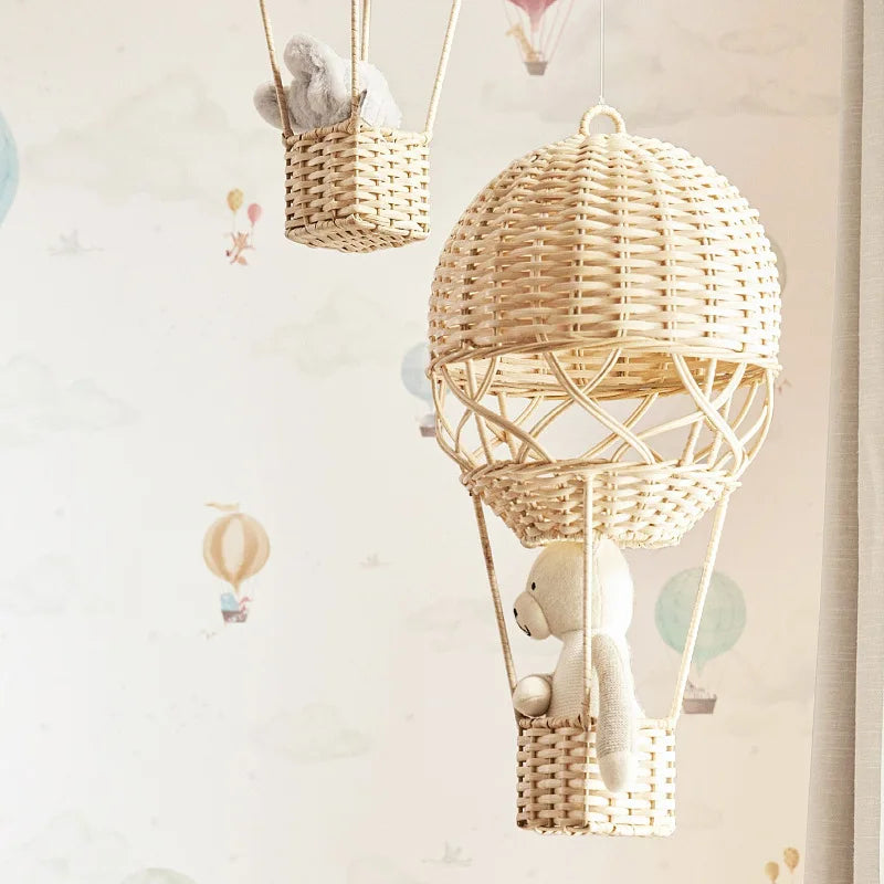 Children's Room Rattan Hot Air Balloon