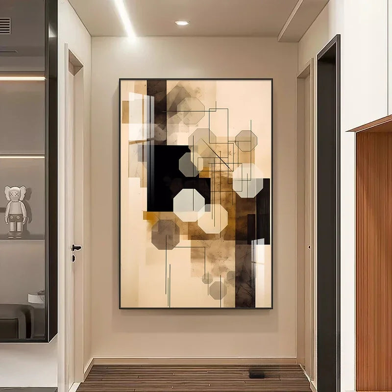 Nordic Abstract Geometric Art Painting