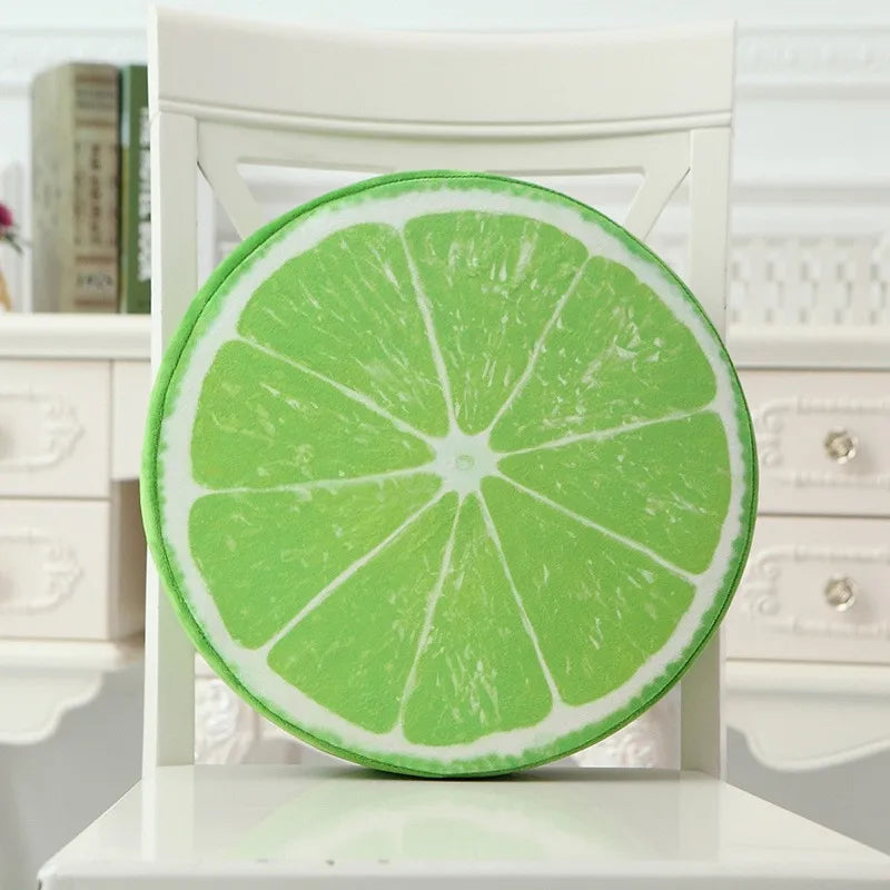 Round Throw Pillows 3D Print Fruit Shape Cushion