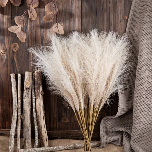 10pcs Boho Rustic Faux Pampas Grass