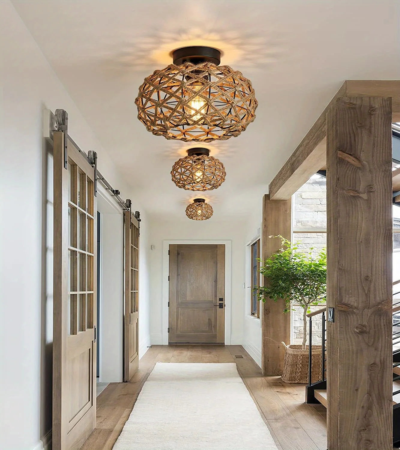 Oho Chic Hemp Rope Ceiling Light