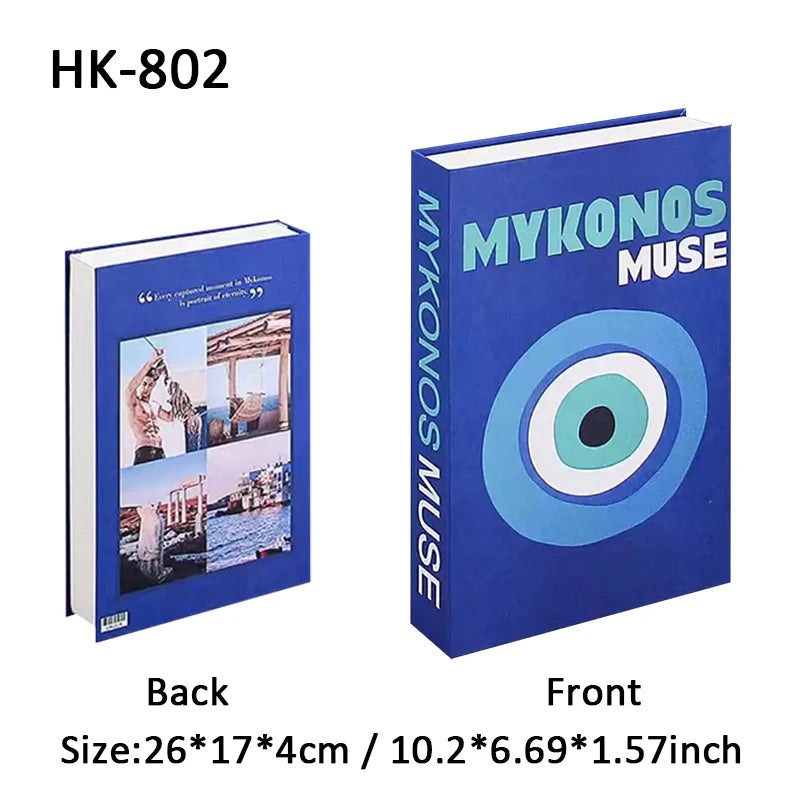 2025 Travel Series Fake Book Storage Box Luxury Decorative Books Ibiza Miami Hawaii Coffee Table Bedroom Interior Home Decor