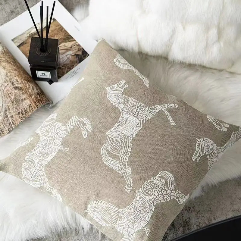 Nordic Oatmeal Light Luxury Cushion Cover Geometric Jacquard Pillow Covers Decorative Modern High-end  Pillows Decor Home