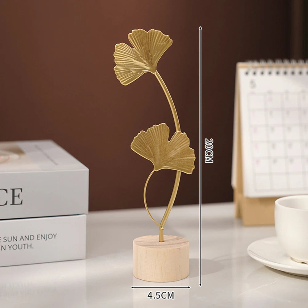 Nordic Gold Crafted Leaves Luxury Home Decor