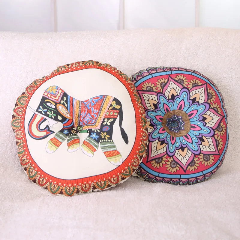 Retro Vintage Round Seat Cushion