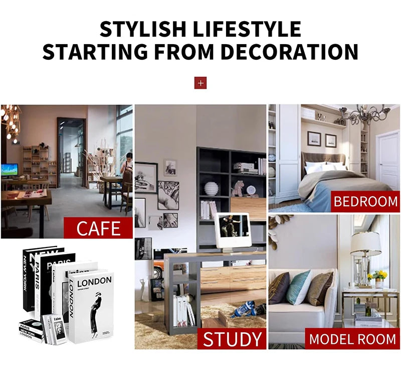 2025 Travel Series Fake Book Storage Box Luxury Decorative Books Ibiza Miami Hawaii Coffee Table Bedroom Interior Home Decor