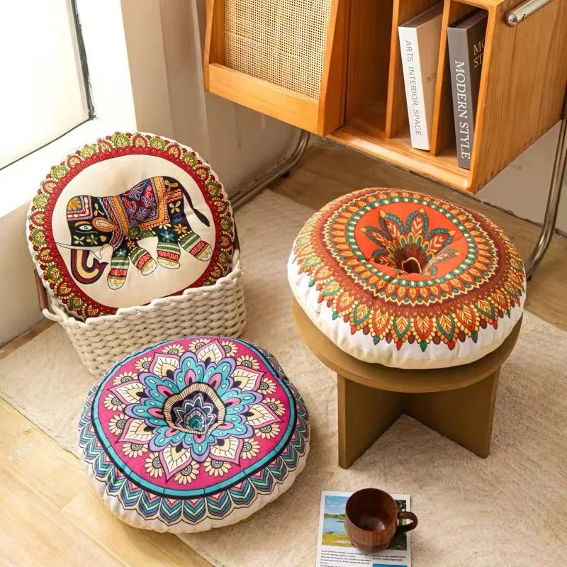 Retro Vintage Round Seat Cushion