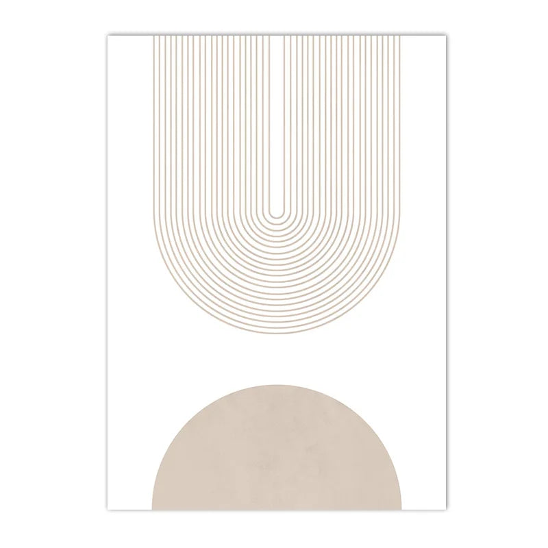 Beige Boho Geometry- 3pc Wall Art Set