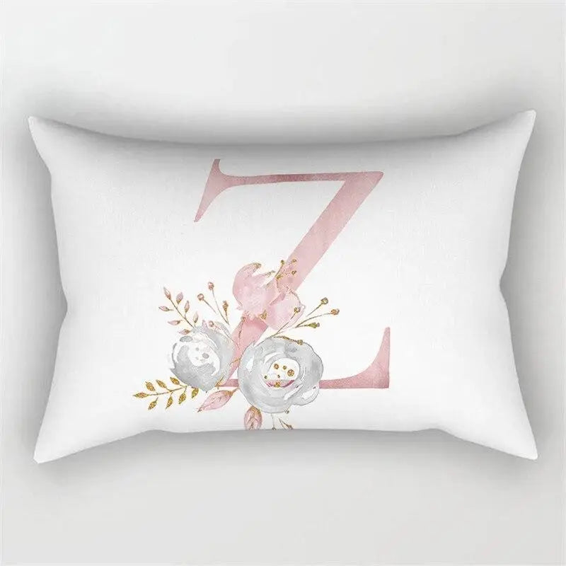 Pink Letter Cushion Cover Pillowcase
