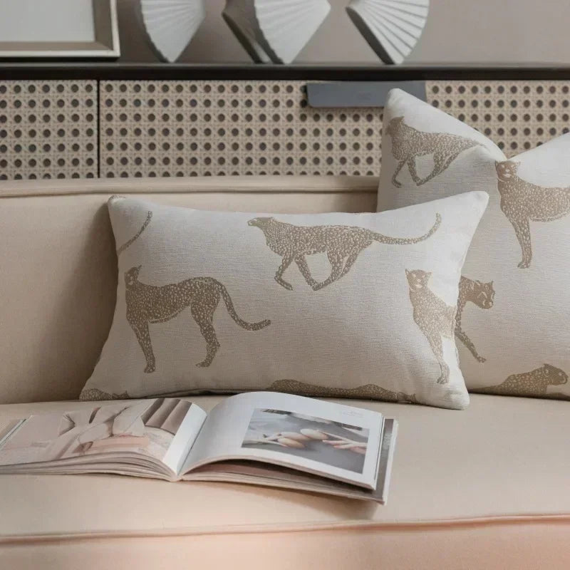 Nordic Oatmeal Light Luxury Cushion Cover Geometric Jacquard Pillow Covers Decorative Modern High-end  Pillows Decor Home