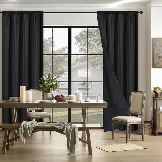 1pc 100% Blackout Curtain Panel with Rod Pocket