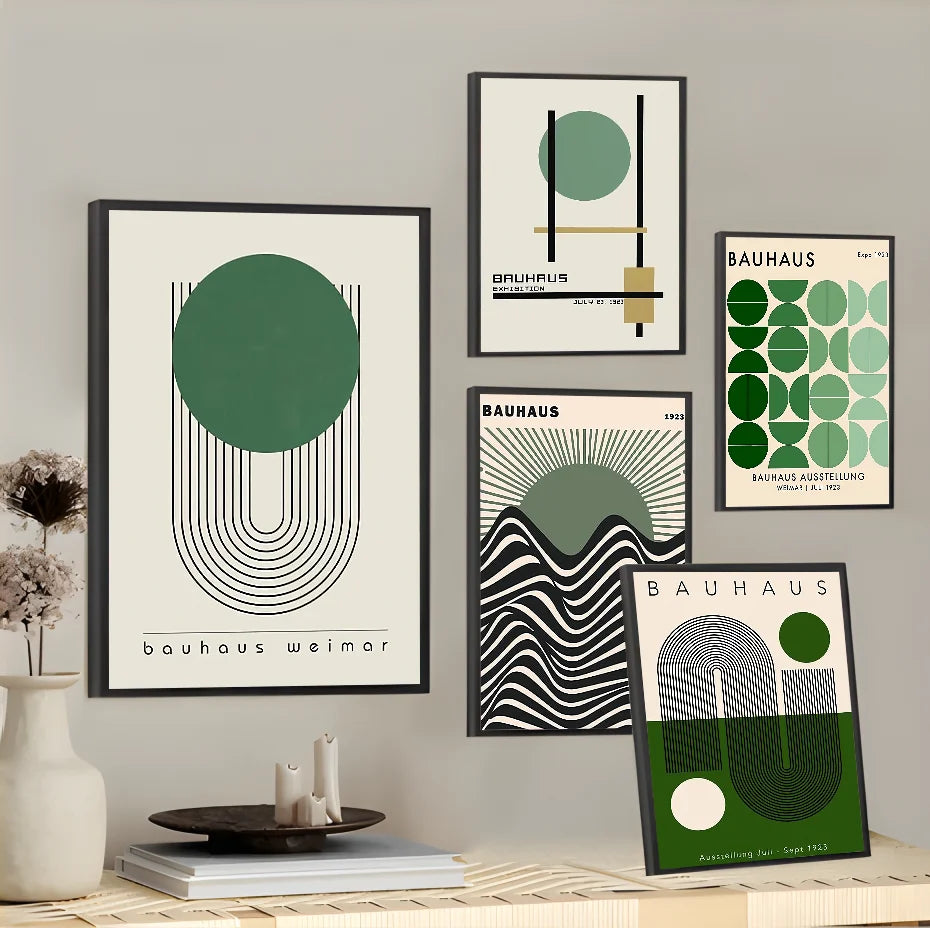 Green Abstract Poster Wall Art Painting
