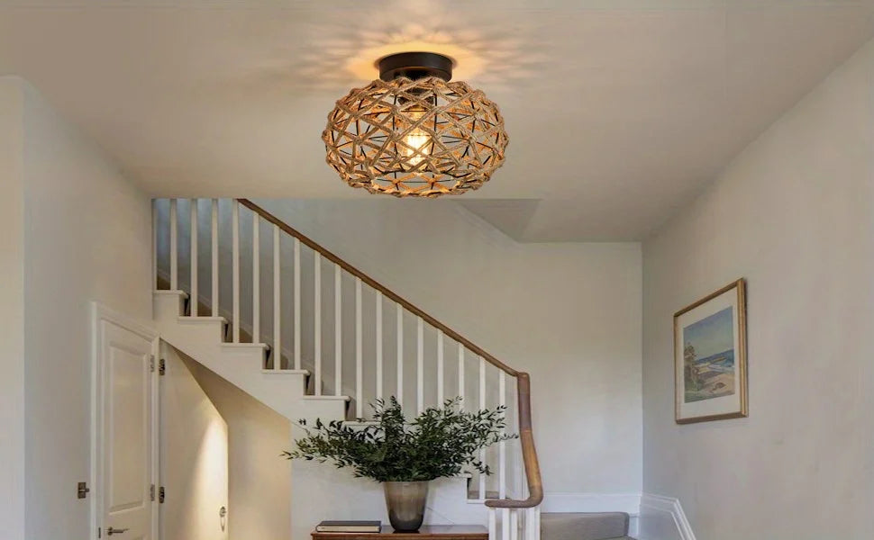 Oho Chic Hemp Rope Ceiling Light