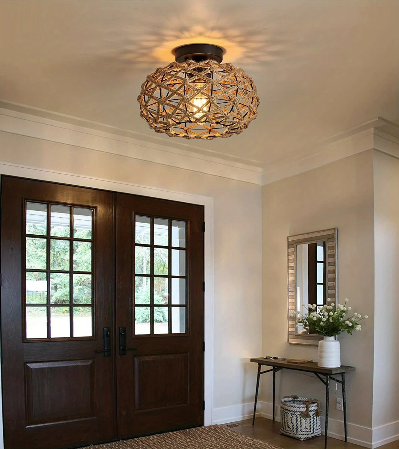 Oho Chic Hemp Rope Ceiling Light