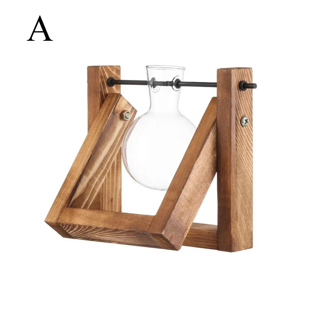 Wooden Frame Glass Terrarium Planter