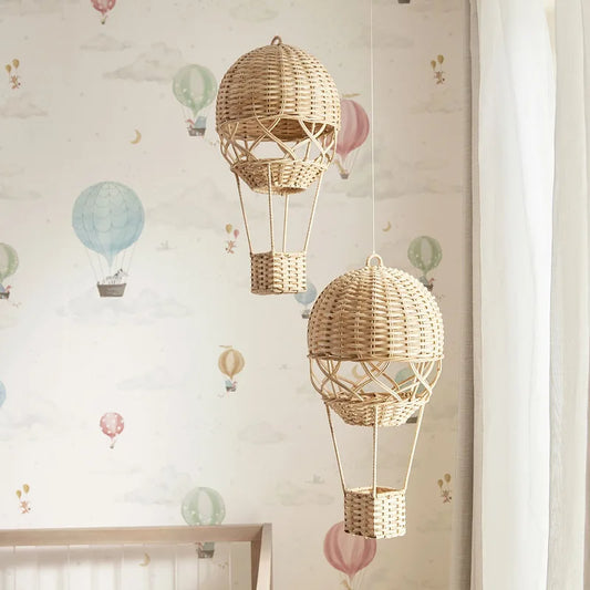 Children's Room Rattan Hot Air Balloon