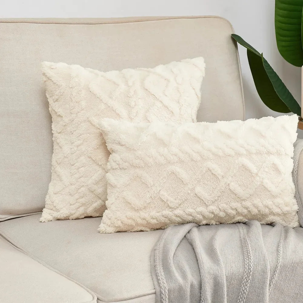 Plain Plush Cushion Cover
