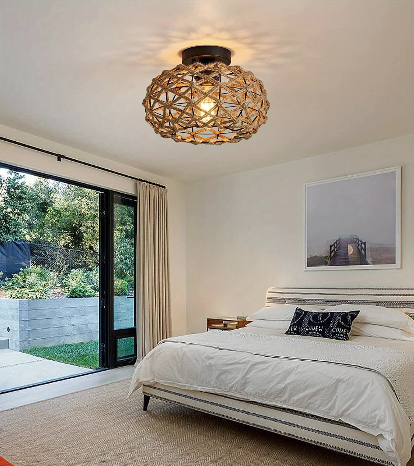 Oho Chic Hemp Rope Ceiling Light