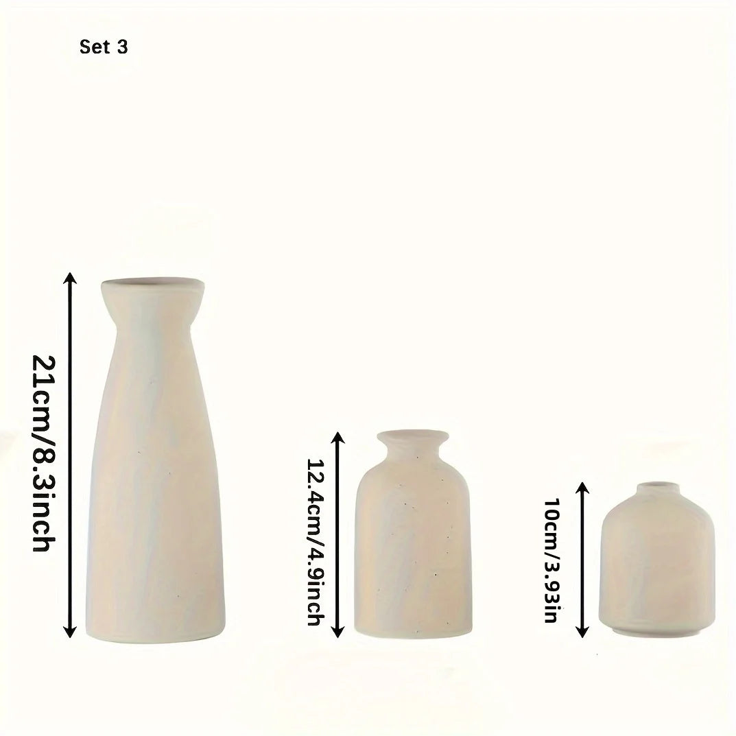 Set of 3 Modern Ceramic Vases
