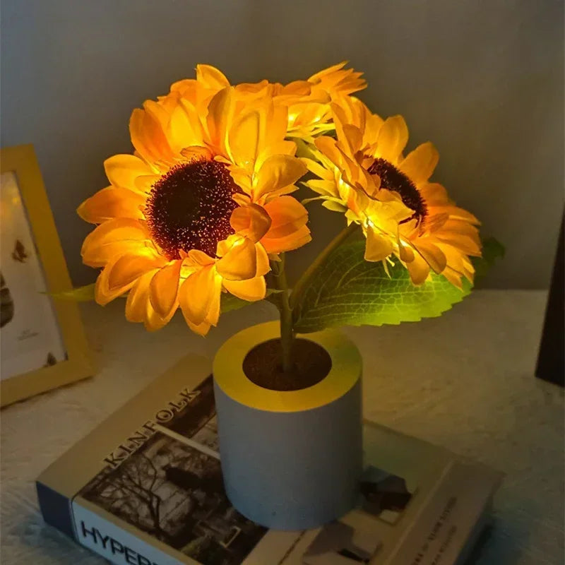 Rechargeable Sunflower LED Night Light