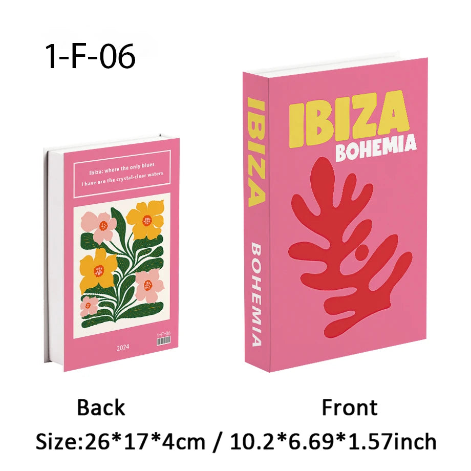 2025 Travel Series Fake Book Storage Box Luxury Decorative Books Ibiza Miami Hawaii Coffee Table Bedroom Interior Home Decor